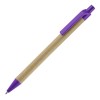 Hale Card Ball Pen with Recyclable Plastic trim in PURPLE
