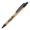 Sumo Bamboo/Recyclable Trim Ball Pen in BLACK
