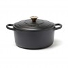 VINGA Monte enameled cast iron pot 5.5L in Black