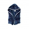 VINGA Louis luxury plush GRS RPET robe size S-M in Navy