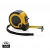 RCS recycled plastic 5M/19 mm tape with stop button in Yellow, Black