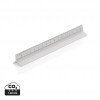 15cm. Aluminum triangular ruler in Silver