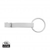 RCS recycled zinc alloy bottle opener keychain in Silver