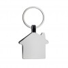 RCS recycled zinc alloy house keyring in Silver