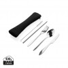 4 PCS stainless steel re-usable cutlery set in Silver