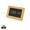 Utah RCS recycled plastic and bamboo LED clock in Brown