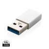 USB A to USB C adapter in Silver