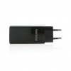 Philips 65W ultra fast PD 3-port USB wall charger in Black