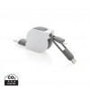 3-in-1 retractable cable in White