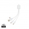 6-in-1 antimicrobial cable in White