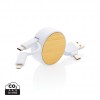 RCS recycled plastic Ontario 6-in-1 retractable cable in White