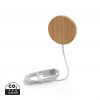 10W bamboo magnetic wireless charger in Brown