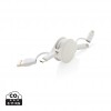 RCS standard recycled plastic and TPE 6-in-1 cable in White
