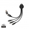 Terra RCS recycled aluminium 6-in-1 charging cable in Grey