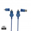 Oakland RCS recycled plastic 6-in-1 fast charging 45W cable in Blue