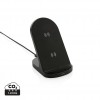 RCS recycled plastic double coil wireless stand 15W in Black