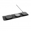 Swiss Peak RCS rplastic 3-in-1 wireless 15W travel charger in Grey, Black