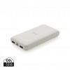 RCS standard recycled plastic wireless powerbank in White
