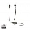 Wireless earbuds in pouch in Black