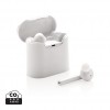 Liberty wireless earbuds in charging case in White