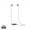 Bamboo wireless earbuds in Brown, Black