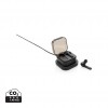 TWS earbuds in wireless charging case in Black