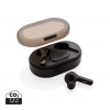 Light up logo TWS earbuds in charging case in Black