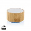 RCS recycled plastic and bamboo 3W wireless speaker in White