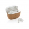 Oregon RCS recycled plastic and cork TWS earbuds in Brown