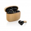 RCS recycled plastic & bamboo TWS earbuds in Brown