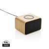 RCS Rplastic 3W speaker with bamboo 5W wireless in Brown