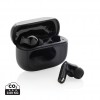 Airtune RCS recycled plastic ANC earbuds with touch screen in Black