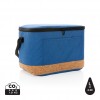 Impact AWARE™ XL RPET two tone cooler bag with cork detail in Blue