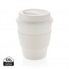 Reusable Coffee cup with screw lid 350ml in White