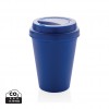 Reusable double wall coffee cup 300ml in Blue