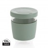 Ukiyo borosilicate glass with silicone lid and sleeve in Green