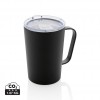 RCS Recycled stainless steel modern vacuum mug with lid in Black