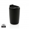 GRS Recycled PP tumbler with flip lid in Black
