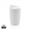 GRS Recycled PP tumbler with flip lid in White