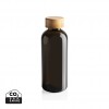 RCS RPET bottle with bamboo lid in Black