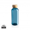 RCS RPET bottle with bamboo lid in Blue