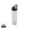 Sport bottle with straw in Silver