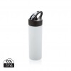 Sport bottle with straw in White