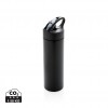 Sport bottle with straw in Black