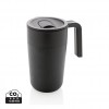 GRS Recycled PP and SS mug with handle in Black