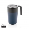 GRS Recycled PP and SS mug with handle in Navy