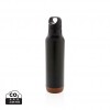Cork leakproof vacuum flask in Black