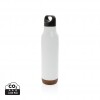 Cork leakproof vacuum flask in White