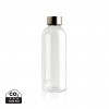 Leakproof water bottle with metallic lid in Transparent
