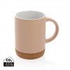 Ceramic mug with cork base 280ml in Brown